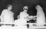The inauguration of the Telugu Ganga project, 1983