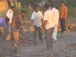 Sai Students clearing the mess