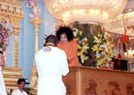 Daniel Otieno receiving a SSEHV Diploma certificate from Swami in Nov 2001