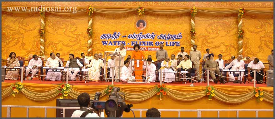 sathya sai drinking water to city of chennai