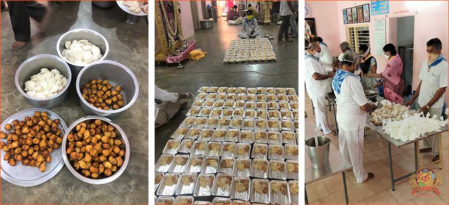 Sathya sai seva organisation covid-19 service all around india, breakfast service, lunch and dinner service to migrants corona effected